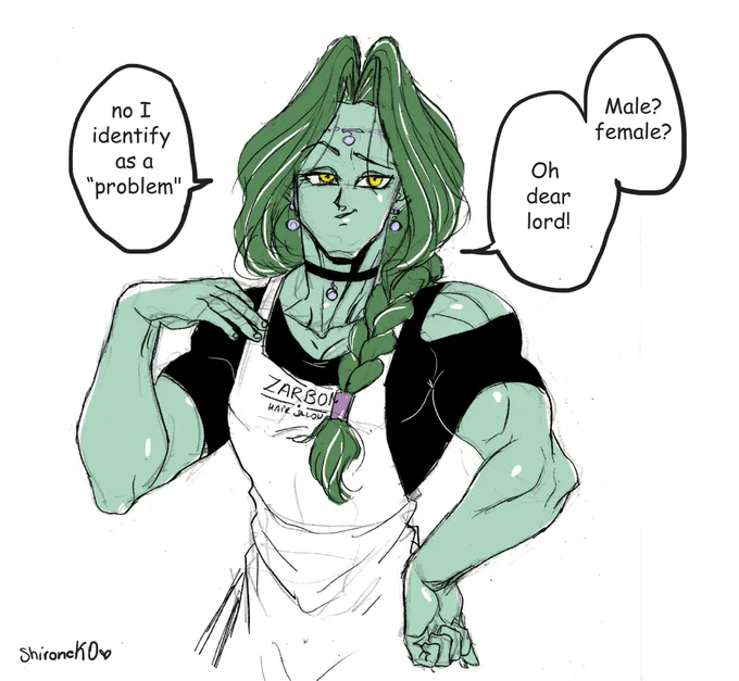 I was saving this #sassy boy for later but blame @heliosdraws  for this xD This is a huge spolier from one of my DB Doujins "Double Sunday"
#DragonBall 
#hairdresser  

Patreon: https://t.co/z687LbSROu 