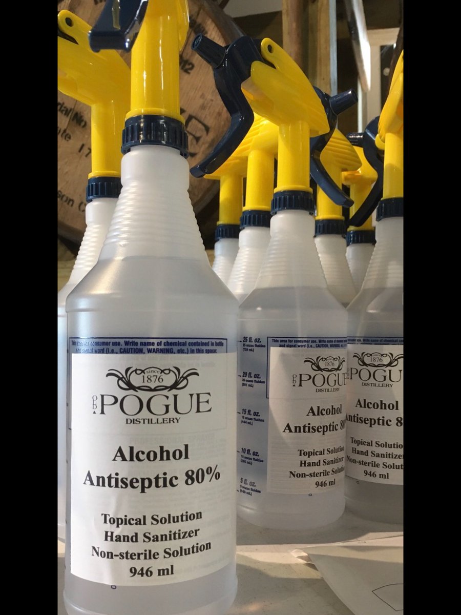 Like so many of our kindred Kentucky distilleries we are thrilled to contribute what we can by donating to our local first responders and healthcare facilities. They are the true heroes in this fight. #handsanitizer #washyourhands #staysafe #oldpogue #birthplaceofbourbon
