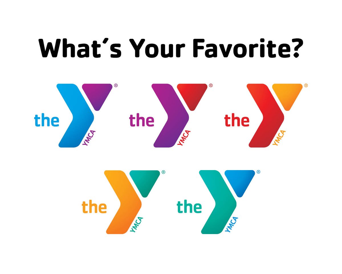 jc_ymca's tweet photo. Survey time! We want to know . . . what's your favorite Y logo color combination? Blue/Purple? Purple/Red? Red/Orange? Orange/Green? Green/Blue? #enlightenus #shoesandasmile #iknowmine #wemissyou #staywithus #inthistogether https://t.co/hp6QPfZjhp
