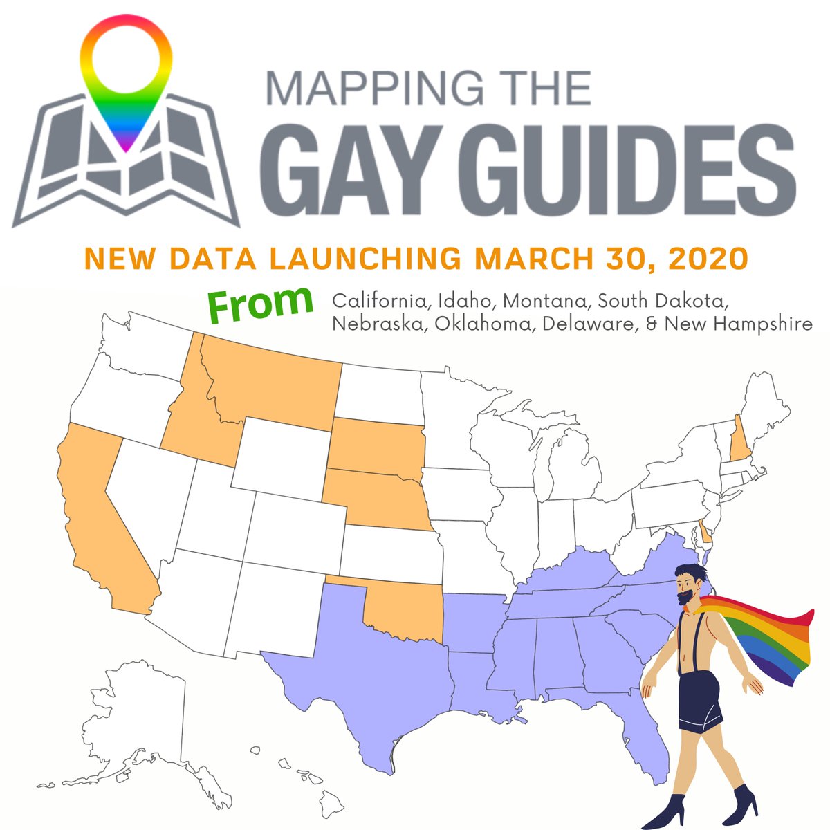 Mapping the <a href="/GayGuides/">Mapping the Gay Guides</a> is set to double its current data with the release of 8 new states on Monday! Check out MappingtheGayGuides.org to explore queer historical sites in the United States from 1965 thru 1980! #lgbt #lgbtq #history #twitterstorians