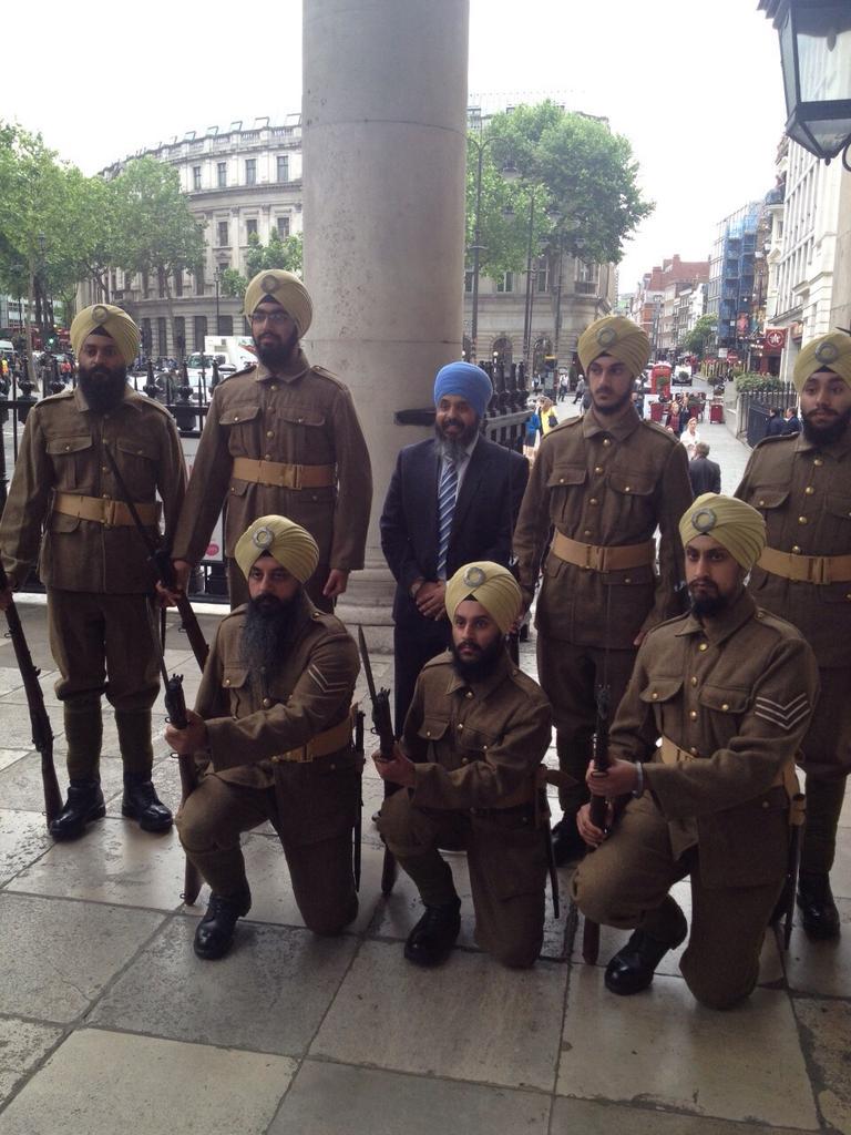 It included the "1914 Sikhs" - who wore period kit and gear.
