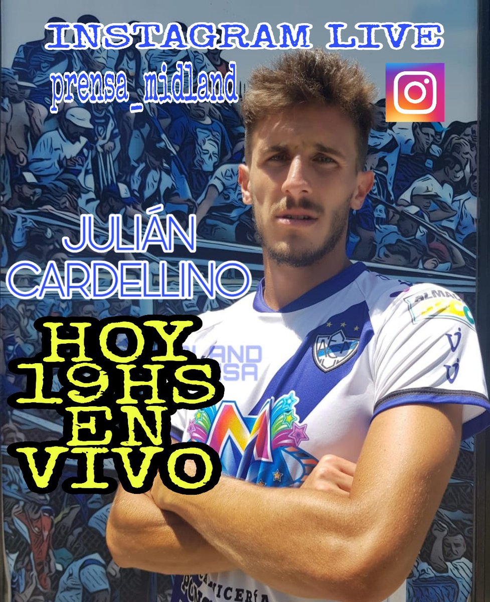 🔵⚽🔵Hoy Instagram Live con Julián Cardellino. No te lo pierdas👌. <a href="/juligarde/">Julian Cardellino</a>
🕖Desde las 19hs prendete a la charla en vivo junto al goleador del Funebrero a través de nuestra cuenta @prensa_midland 📱
#YoMeQuedoEnCasa.