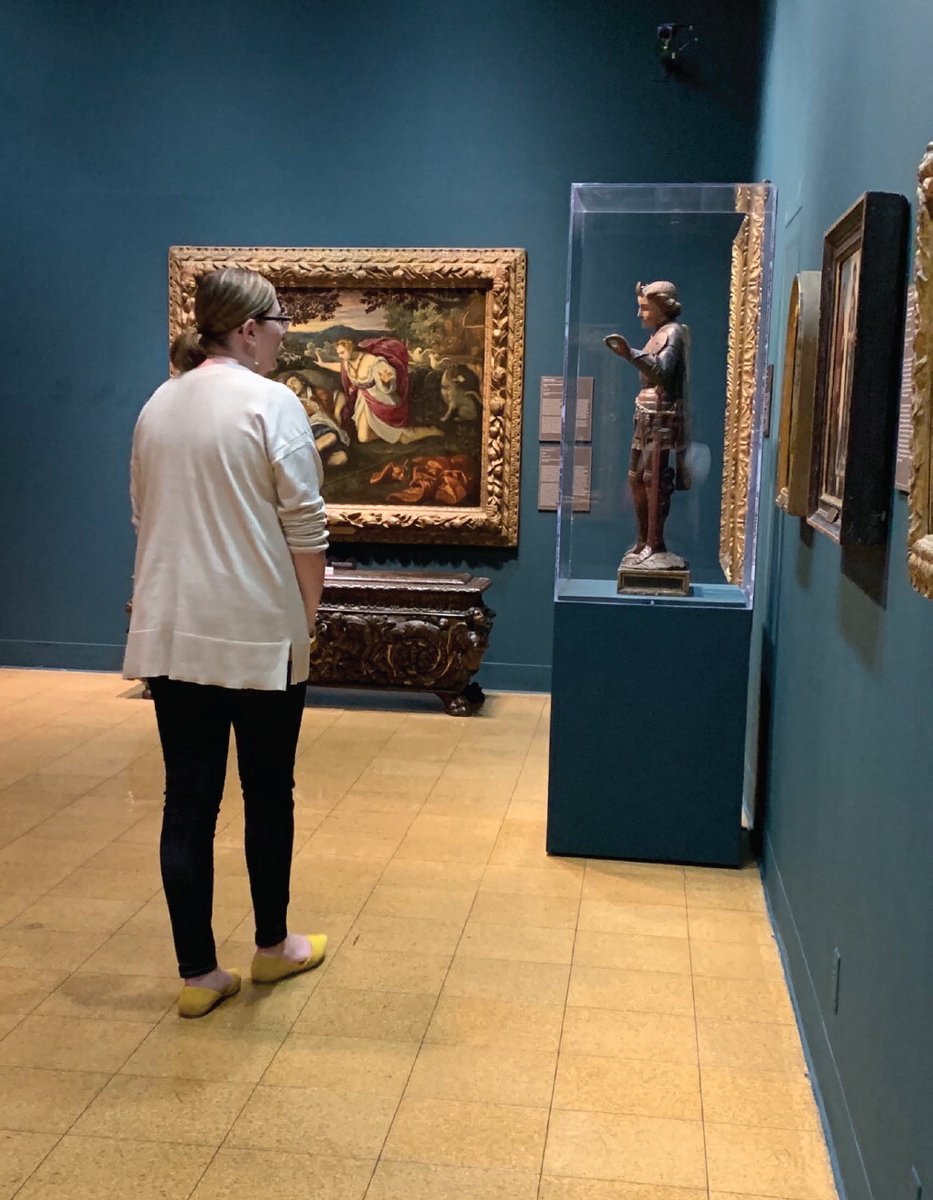 ArtEdJournal's tweet photo. Image: A student explores Renaissance art as she wanders through galleries. University of Arizona Museum of Art, University of Arizona. Photo by Carissa DiCindio. Photo courtesy of the author. https://t.co/aBQYfip59w