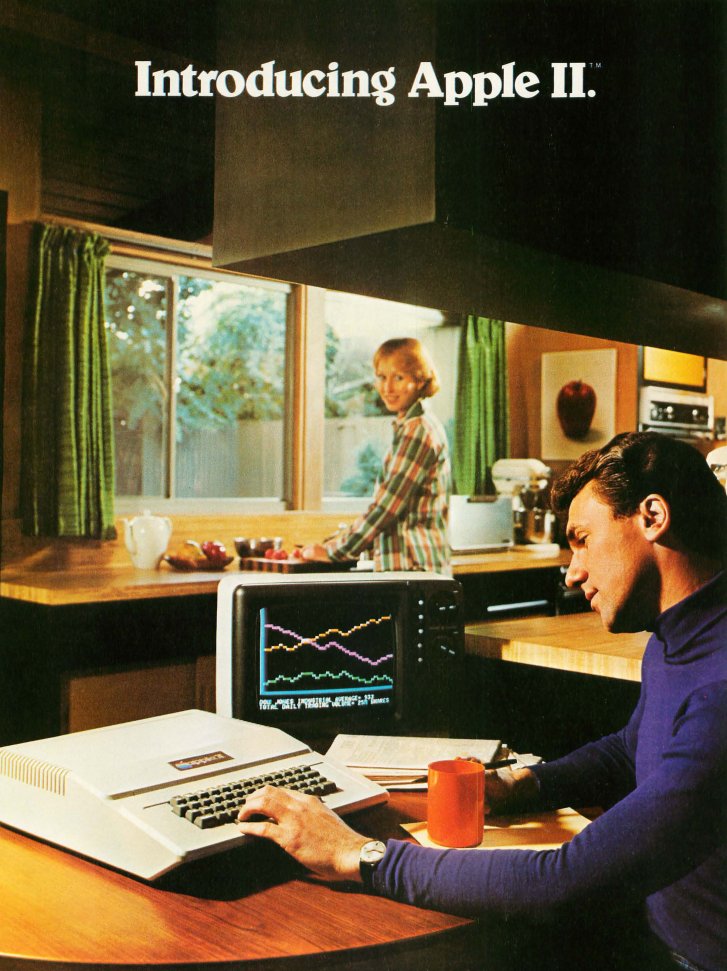 Apple II ad, 1977.This whole thing smacks of gender.