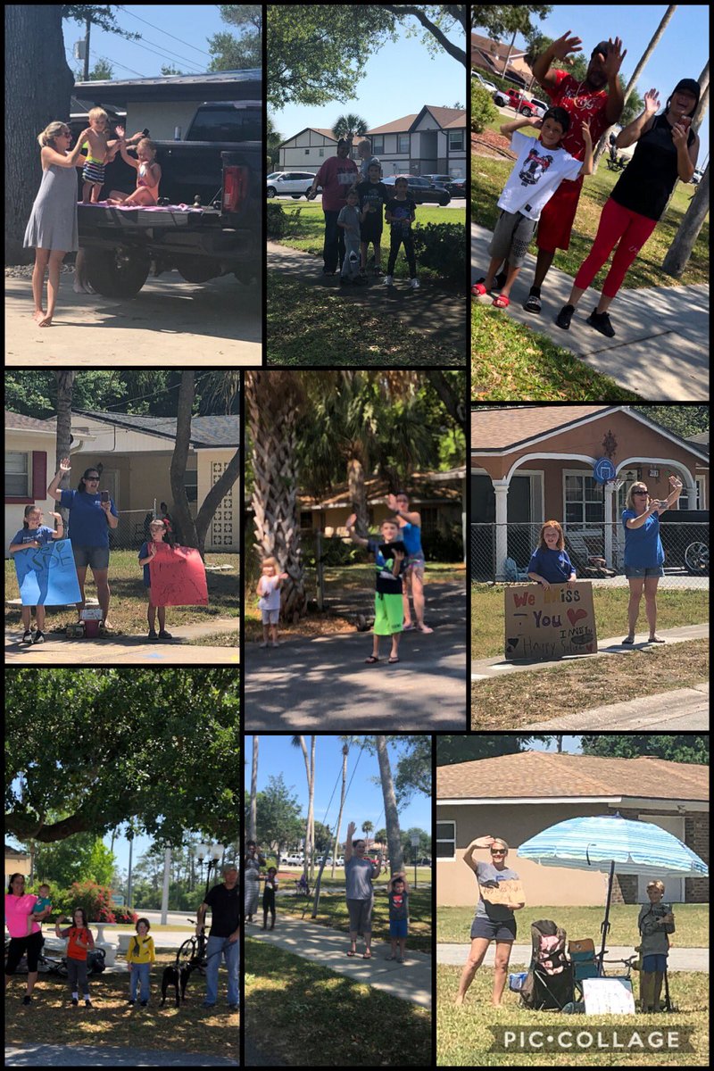 sdedragons's tweet photo. WOW! With 38 cars and over 50 staff members, South Daytona Elementary took to the streets to check on our students! #wemissthem #showinglove #honkparade #sdecares #tearsofjoy https://t.co/a0qR8GL65T