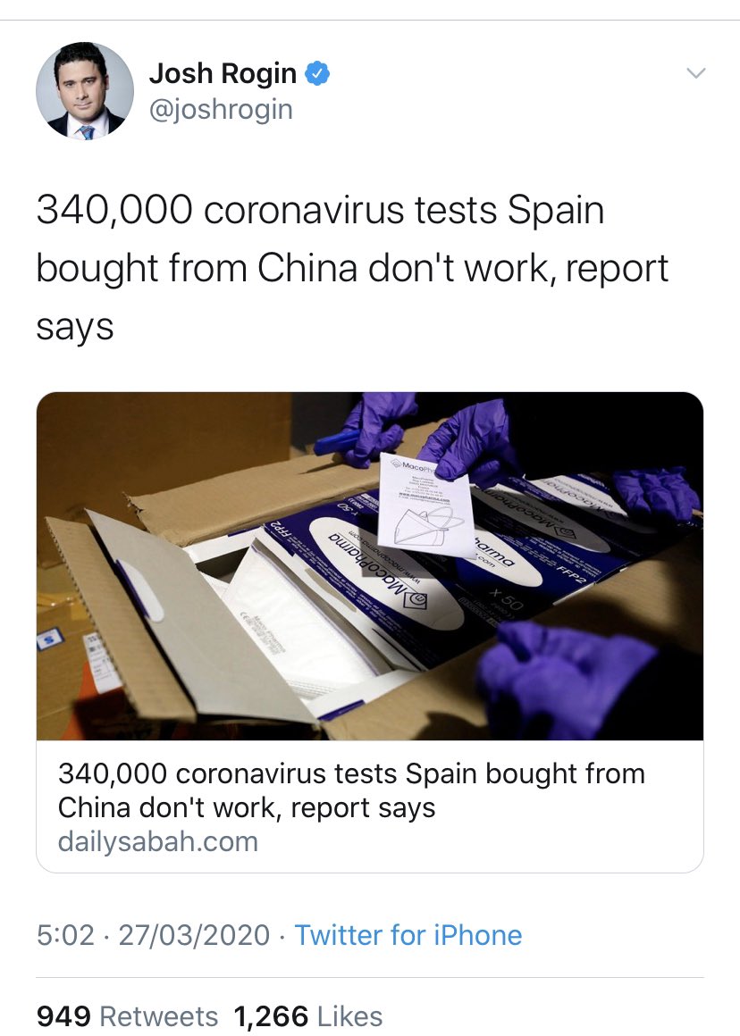 sfrantzman's tweet photo. This is a problem #coronavirus defective equipment and faulty test kits https://t.co/e8fCMyz4X3