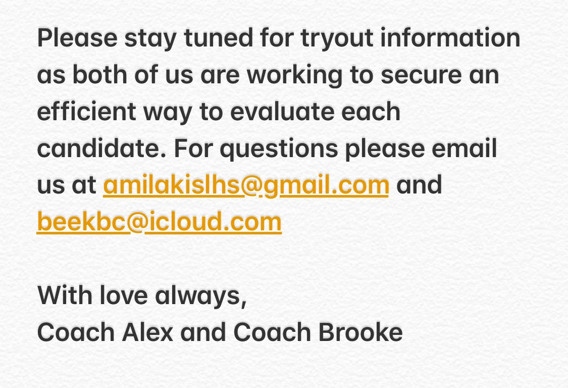 LHS_Sapphires's tweet photo. A message from our coaches💙 https://t.co/IOdmjzlXNd