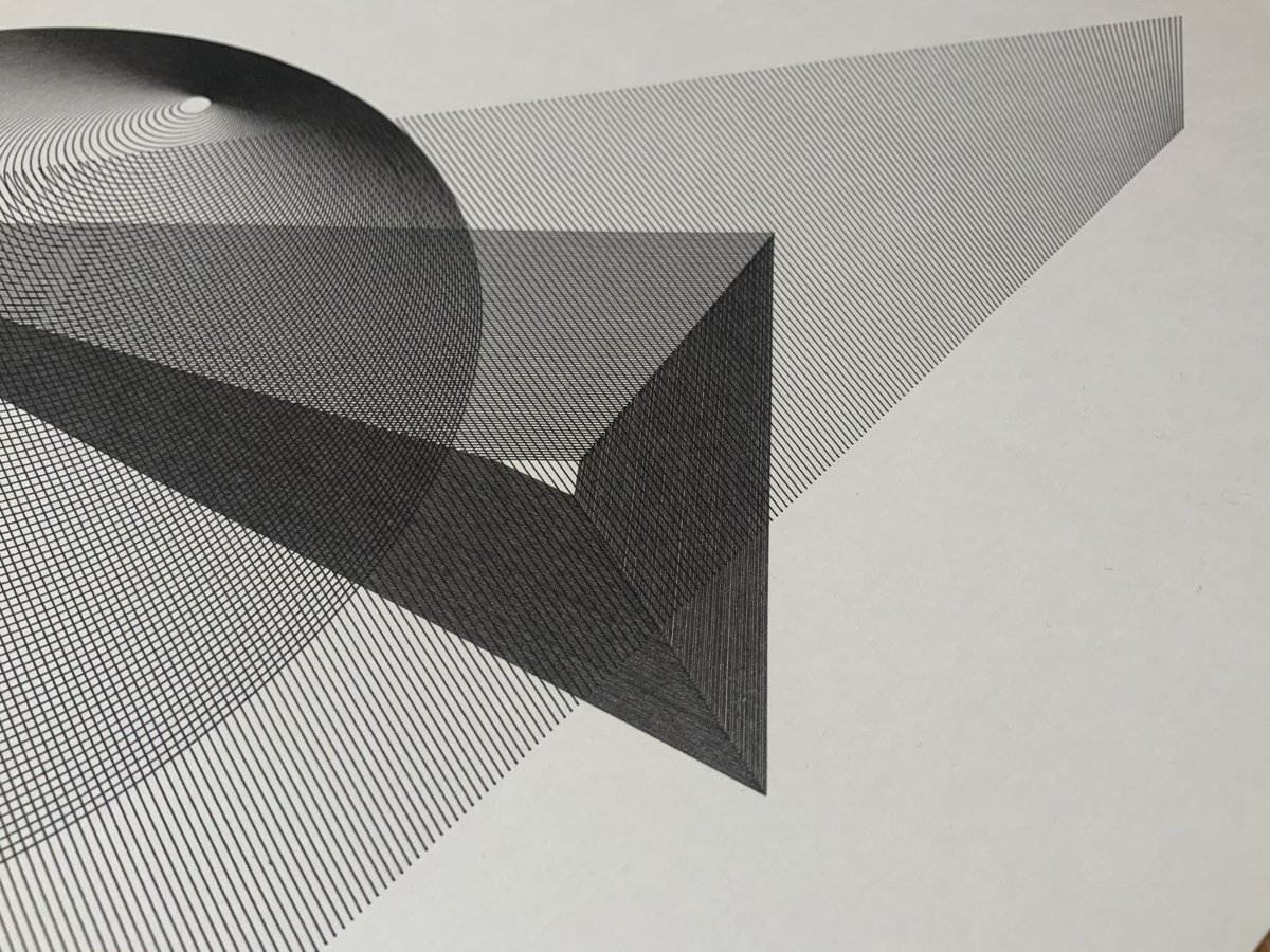 algorigraph's tweet image. back to basic geometries. What I like most is that you can still make out the overdrawn lines. #plottertwitter