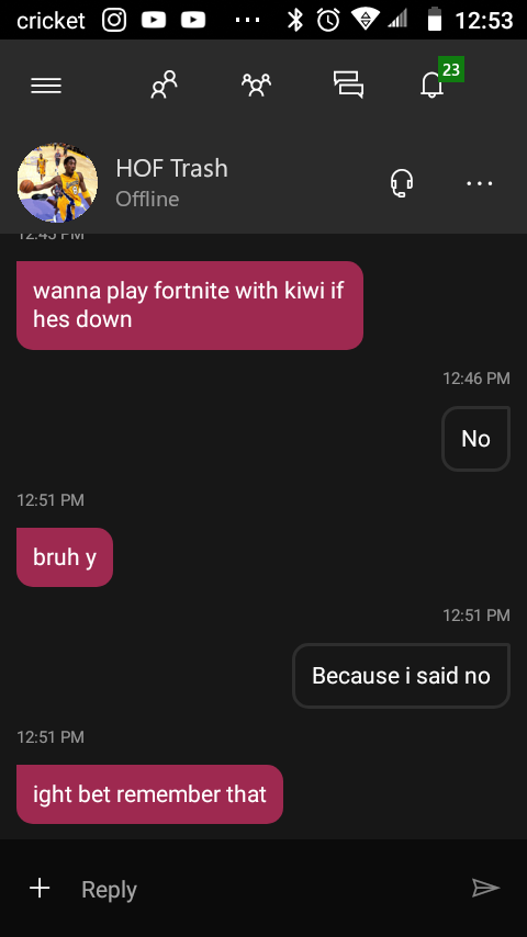 ibxndit's tweet photo. This kid blocks me for saying no to play fortnite @aydenstroude https://t.co/RlrXst7cX7