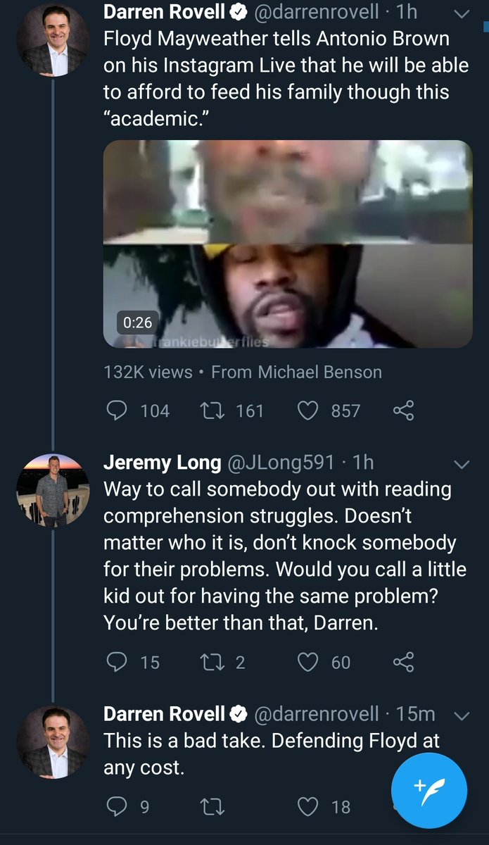 I really don't think Darrell wants to start a beef with  @FloydMayweather