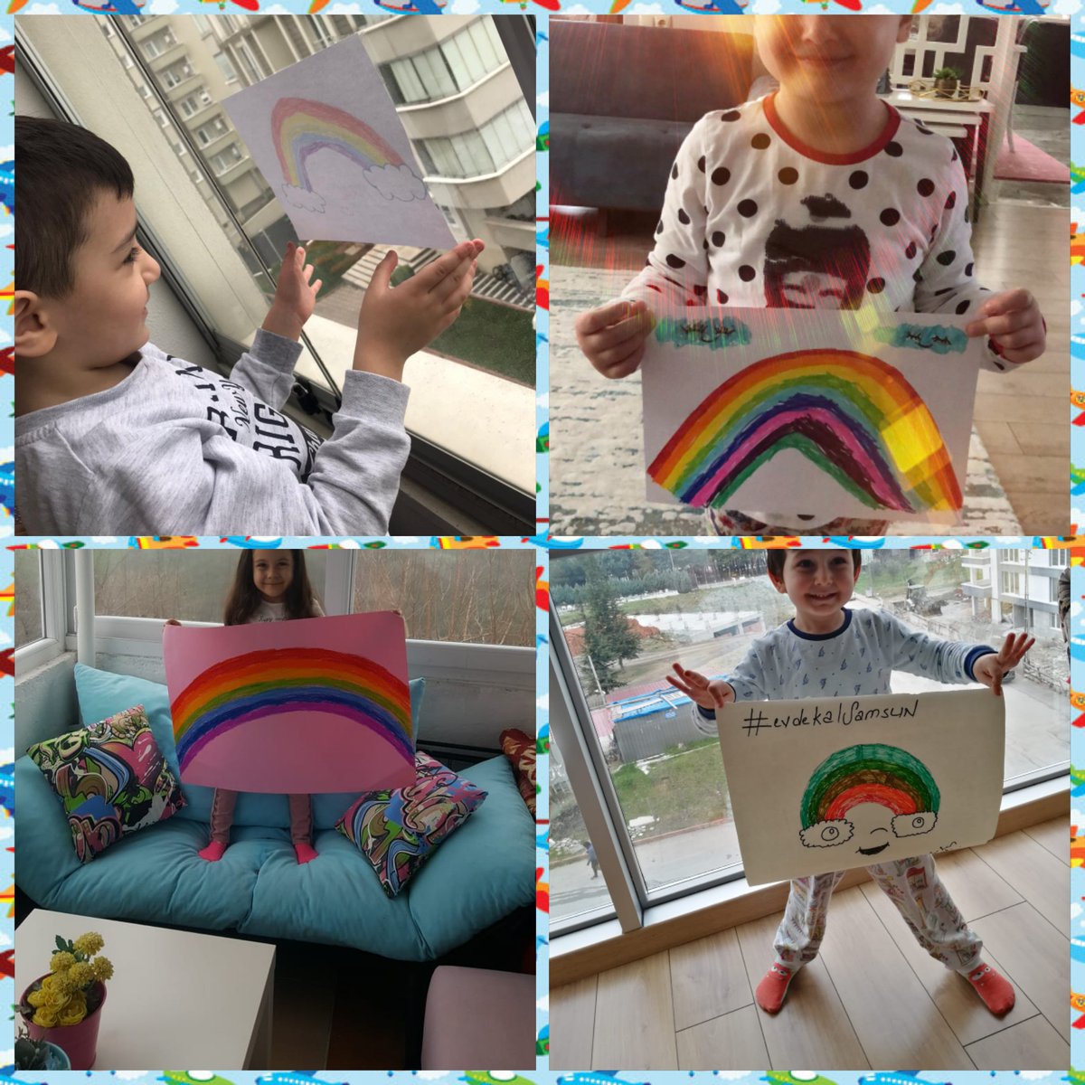 HandanKarakum's tweet photo. Çocuklarımızın birbirlerine sevgiyle yapılmış "yalnız değilsiniz" mesajı. #Evimizokulumuz #EvdeKal
@zerrinkaragol @BakiyeUsta @CanikMem @MustafaUzunla13 @ziyaselcuk https://t.co/SkIFhcayP8