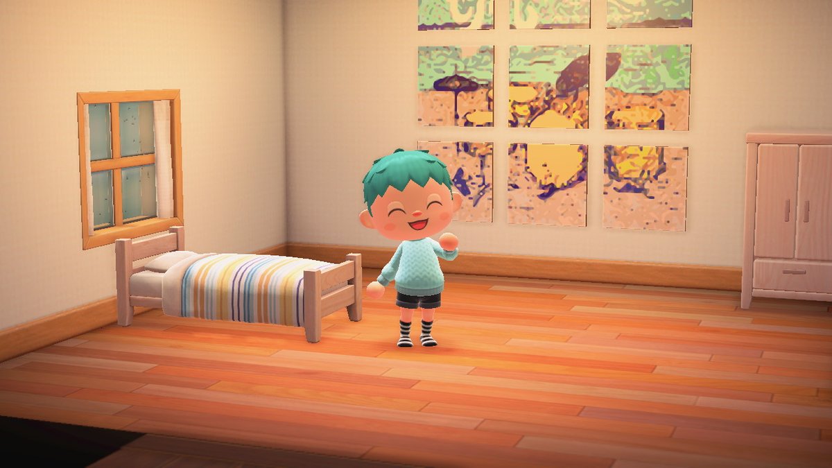 OneStepAheadd's tweet photo. my room is simple so far but im loving it (featuring @Themowglis) #AnimalCrossing #ACNH #NintendoSwitch https://t.co/Yd75Zja2kr