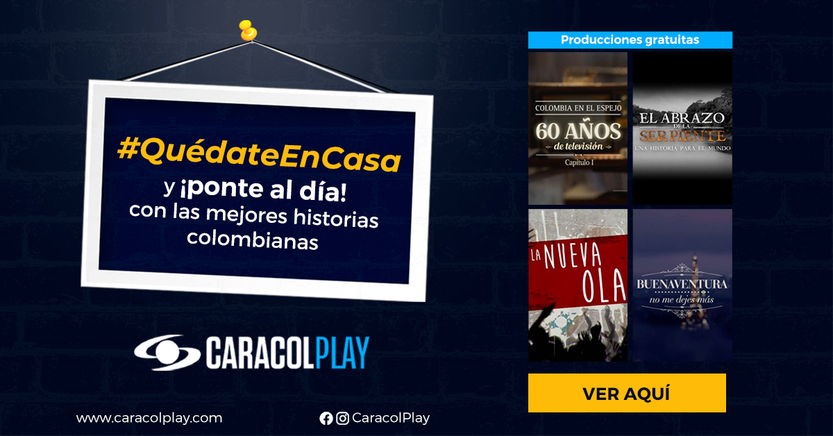 CaracolNext's tweet photo. #QuédateEnCasa | Ingresa a @Caracolplay y acércate a las producciones que más te gustan. 

Míralas en aquí 📺👉 https://t.co/UfPTXMC3d4 https://t.co/WvGWiXBYxC