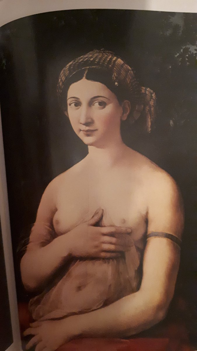Margarita Luti era la amante sienesa de Rafaello de Urbino,  y a ella le dedicó este retrato: 
'La Fornarina'.

#500aniversariomuerte
#Rafaello
#RafaeldeUrbino
#renacimientoitaliano