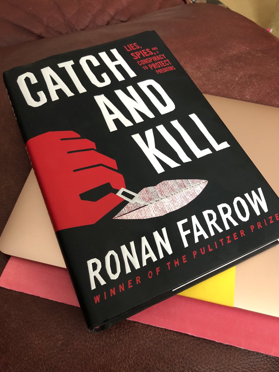 miriamdriot's tweet photo. Could not put it down! #quarantinereading #nonfiction #investigativejournalism #quarantinereadinglist @RonanFarrow https://t.co/0DR1TeReKN