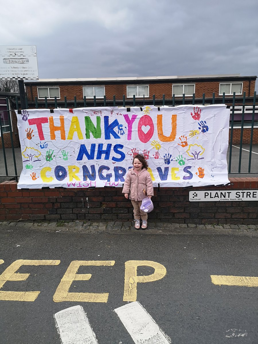 KayleyBeaton's tweet photo. On our exercise walk today Phoebe-Maggie from pre school wanted a picture by the sign 🥰 @CorngreavesAcad https://t.co/GA3BdNaAwF