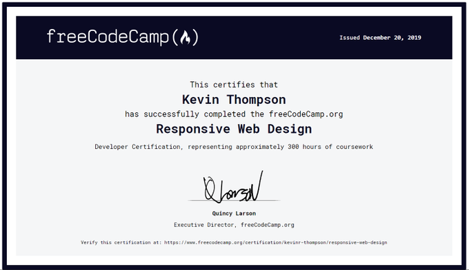 Certification for Responsive Web Design