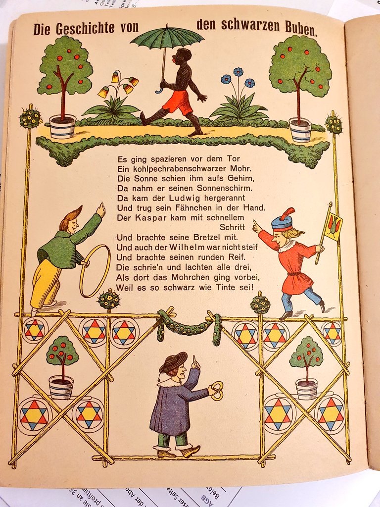 scherbenstein's tweet photo. Ganz schön woke, der olle "Struwwelpeter" von Heinrich Hoffmann. Der hat den Kampf gegen den Alltagsrassismus noch richtig ernst genommen. https://t.co/KUC2uhLEgH
