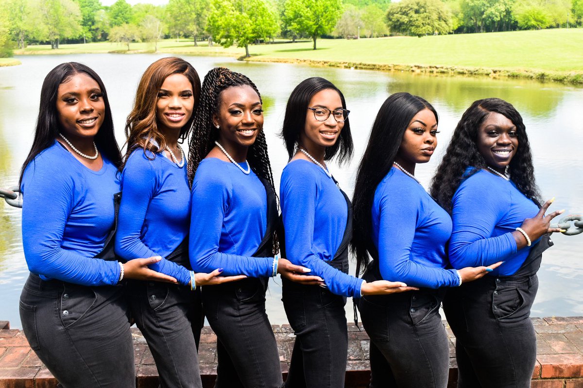 AUMSGRhos's tweet photo. IntRHOducing the Spring ‘20 initiates of the “Oh So Glam” Pi Lambda chapter of Sigma Gamma Rho Sorority, Inc.

Ace: Courine Summers
Deuce: Ricketha Kirksey 
Tre: Michaela Watts 
Quad: Jazmonik Burrell 
Five: Bethany Robinson 
Tail: Kenyetta Stephens 
💙💛 https://t.co/EOfYuj2YfS