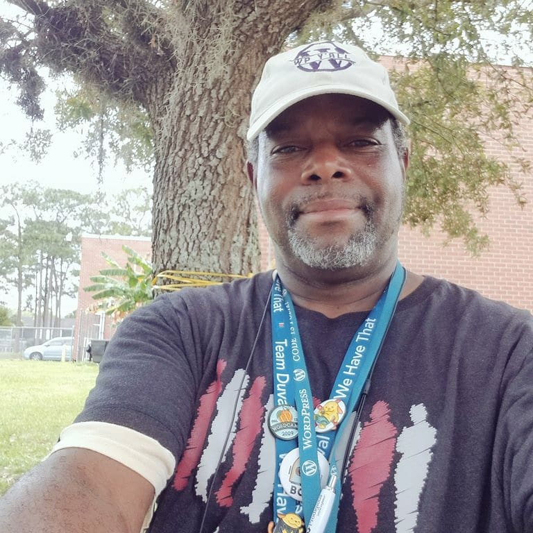 wmjackson's tweet image. Keeping up with my WordCamp traditions of.... &quot;hey vendors you got any SWAG you want me to take off your hands?? &quot; LOL @GoDaddy  #MakersOfTheWeb #WCSATX