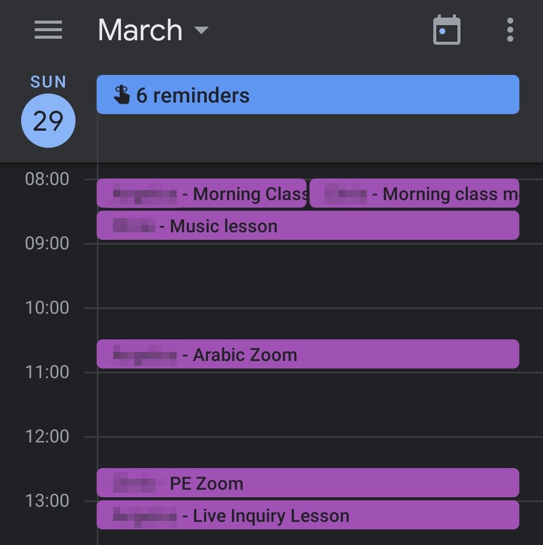 bboulo's tweet photo. Standard Saturday night routine, preparing the schedule of calls for tomorrow... only this time it's not my calls, it's the kids' Zoom calls 😂 #truestory #homeschooling #zoom #Covid_19 https://t.co/jKT5V8NLXm