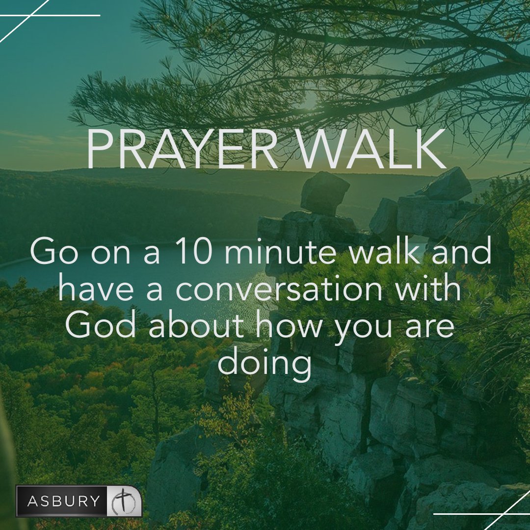 asburymadison's tweet photo. Not in a hurry, Asbury. Day 4. Prayer Walk.
Walk and talk with God.

Connect with God, reflect on who He is, pray, get creative and embrace slowing down.

#notinahurry #notinahurryasbury #challengeaccepted #socialdistancing #churchonline #asburymadison https://t.co/21u4kb9woM