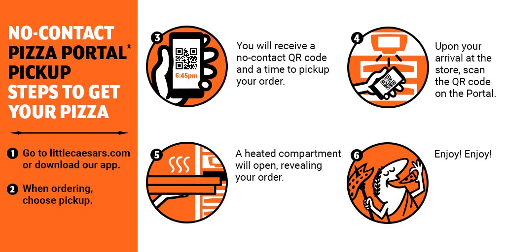 Little Caesars Pizza No Contact Carryout From The Pizza Portal Easy Digital Ordering On Our App Pizza Night