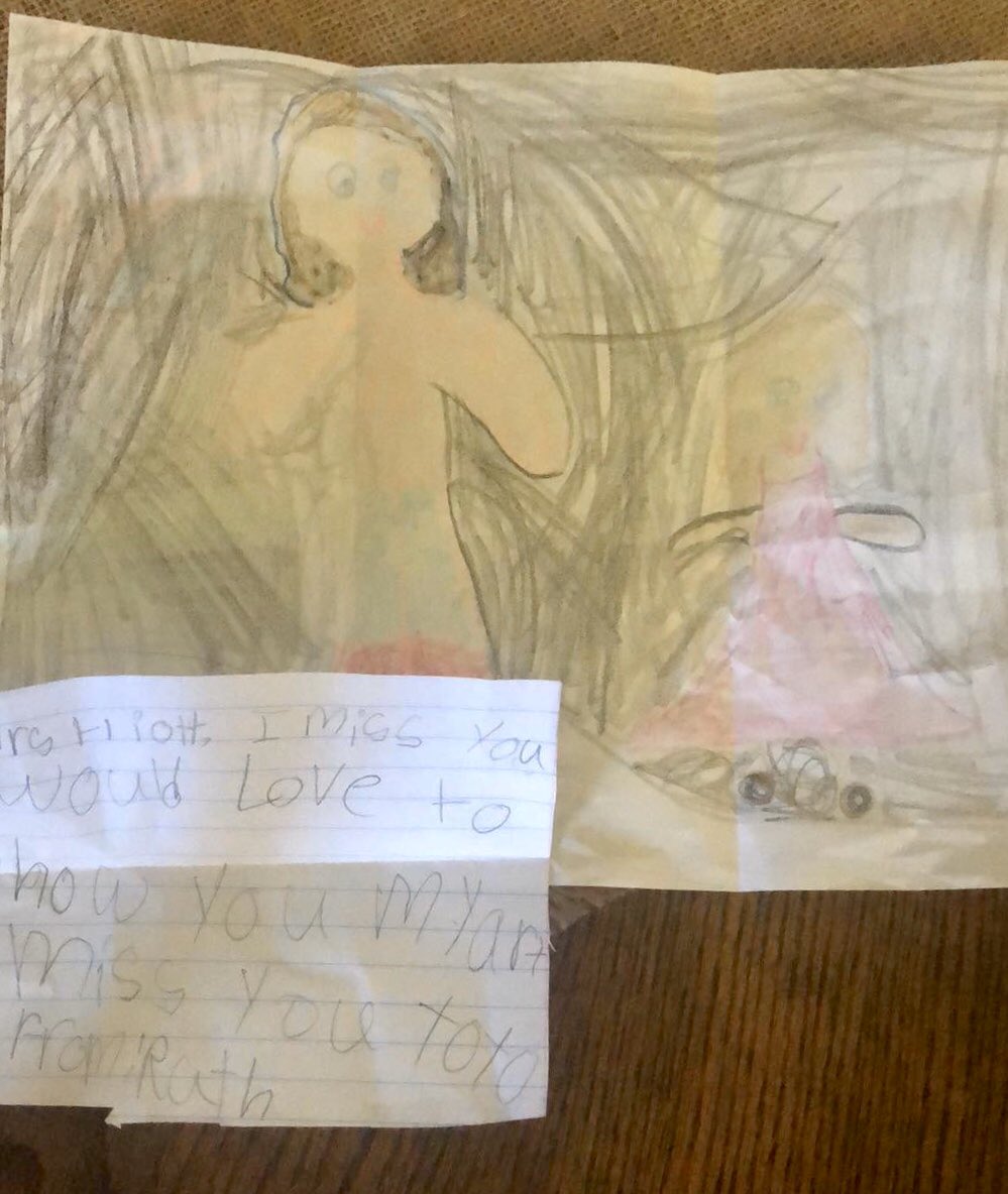 HiottHope's tweet photo. This sweet Ranger wanted me to have some of her art. It’s going on my fridge! Thanks Ruth!! @janefelner #oneRCE #GrowinginFirst https://t.co/Wx3yleL5Jp