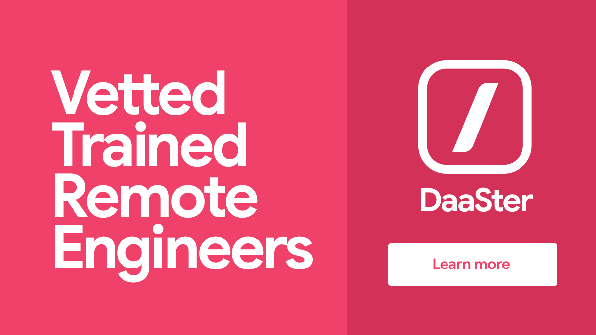 daaster_com's tweet photo. We connect world-class remote software engineers with challenging roles at growing companies. https://t.co/J34FKCNy2u
#vetted #trained #remote #SoftwareEngineers https://t.co/JePbf9xQnG