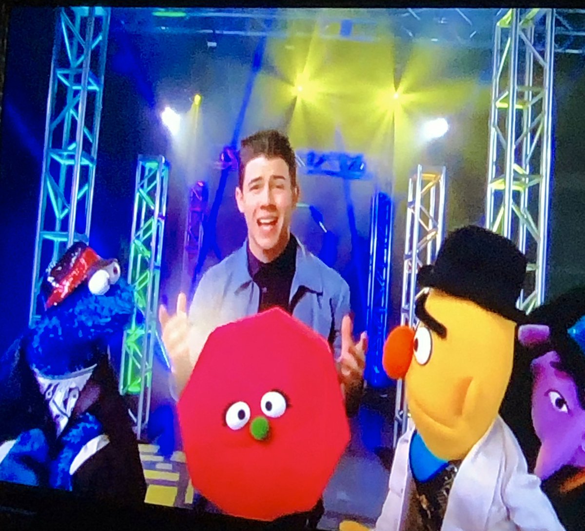 britbut's tweet photo. @nickjonas watching some tv to pass the time and came across “the guy from #JumanjiTheNextLevel !” Ah the mind of a 9, 6, and 4yo  🤣 https://t.co/InHQYnvAmg