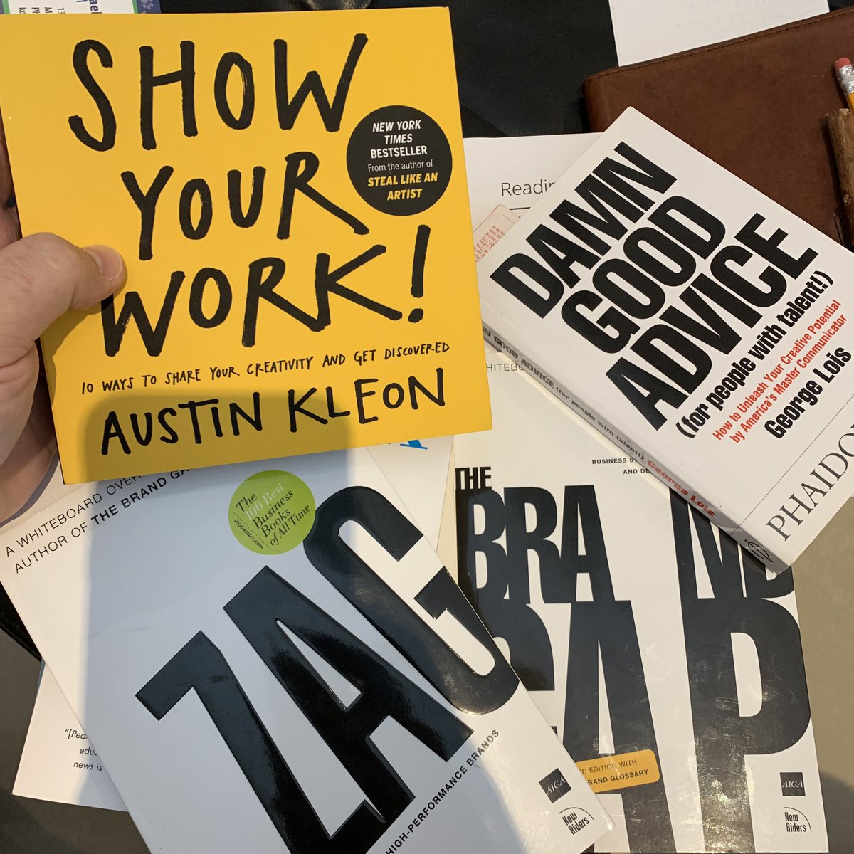 CIHYA's tweet photo. Quarantine time = reading time. Great time to revisit old favorites and discover new reads like #ShowYourWork from @austinkleon https://t.co/4dKMy37Lyb