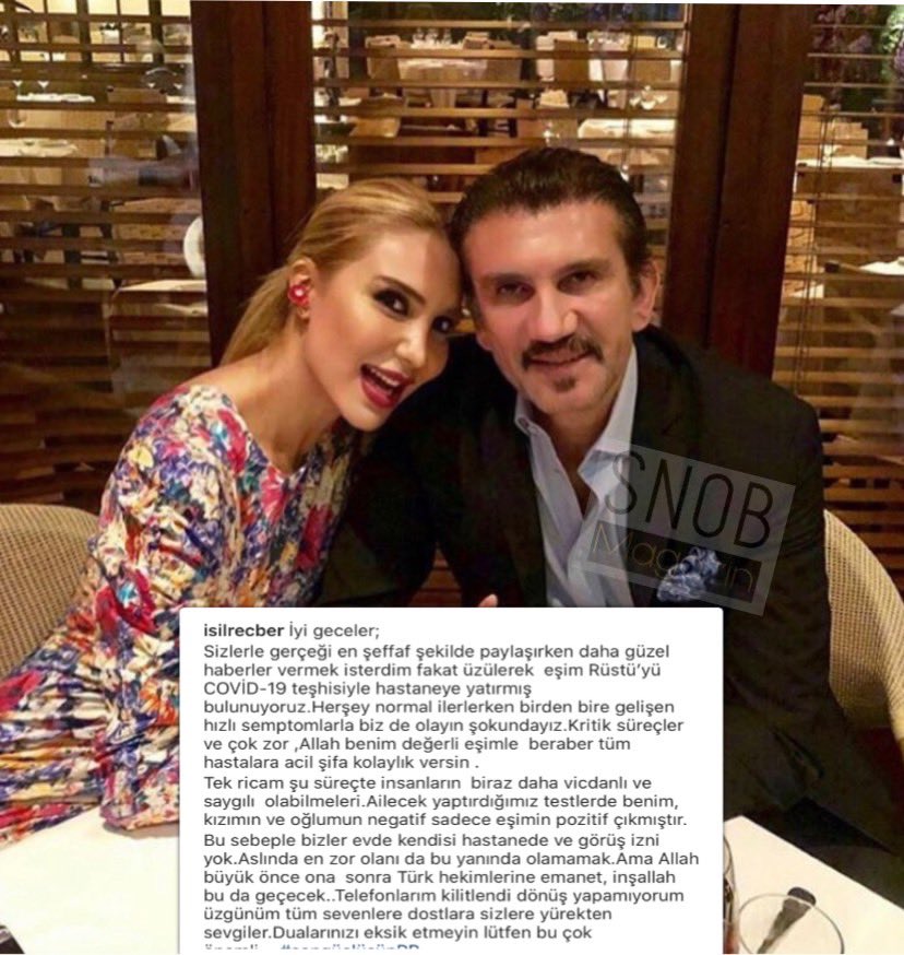 snobmagazin's tweet photo. ‼️FLAŞ... Fenerbahçe, Beşiktaş ve A Milli Takım'ın eski kalecisi Rüştü Reçber'in corona virüsü test sonucunun pozitif çıktı. Rüştü Reçber'in eşi Işıl Reçber test sonucu hesabından duyurdu. #snobmagazin #isilrecber #rüştüreçber https://t.co/Q9Utt4kMP5