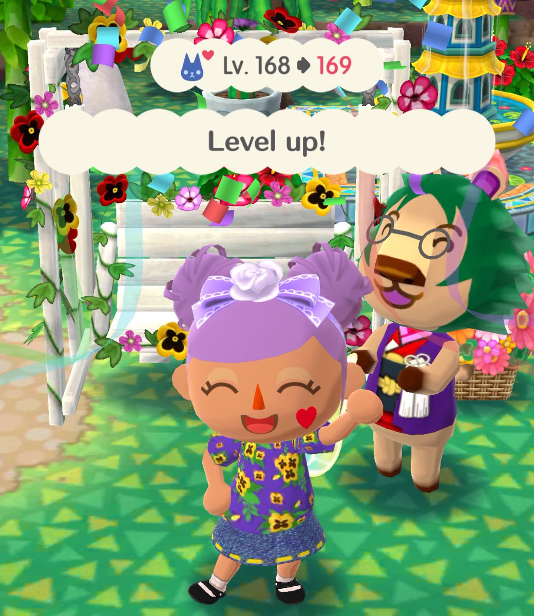 ktcub's tweet photo. YEA #Level169 w/ #Leopold
#AnimalCrossing #PocketCamp #ACPC
~~~Ps: come see my #campsite (outdoor flower shop w/ treats & spa) & #cabin (winter skate & snow-down, And soothing spa-upstairs)
***And id love some help as many friends as possible in next garden event: hug https://t.co/wX3QIybcwx