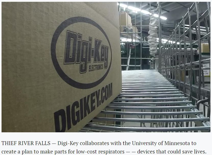 . @inforum:  @digikey is teaming with the University of Minnesota in hopes of ending the ventilator shortage https://www.inforum.com/business/healthcare/5012359-Digi-Key-is-teaming-with-the-University-of-Minnesota-in-hopes-of-ending-the-ventilator-shortage #DoGoodMN