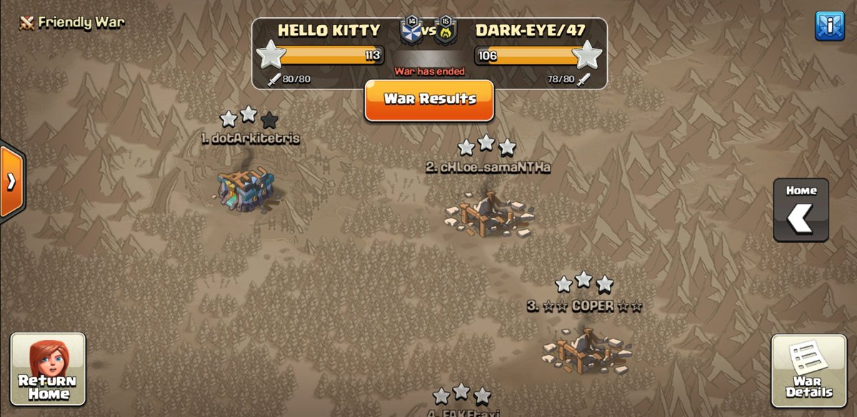 HelloKitty_CoC's tweet image. We move on to 2-0 in @champwarleague Gladiator. GG to DE47.