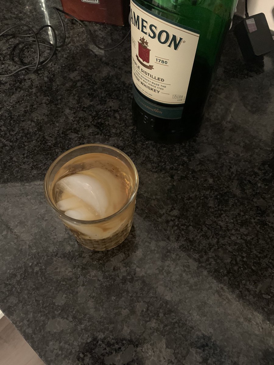 JasonWadaga's tweet photo. Here’s a new one @CM_Harkins . A lot of people call it the “Jason.” Take a glass in your house, any size glass really. Fill it to roughly 80 percent with Jameson. Throw a few ice cubes in and enjoy! https://t.co/zVbQChegmr
