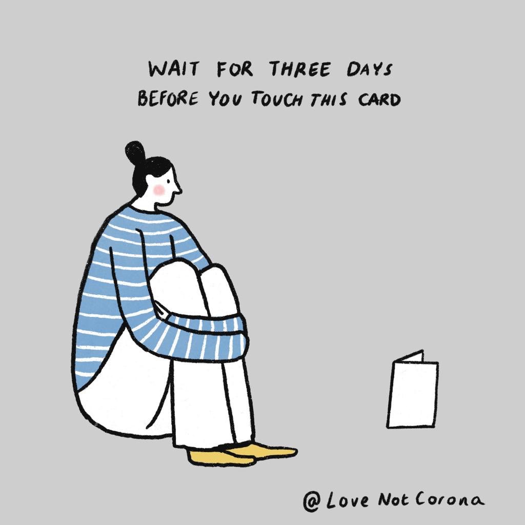 LoveNotCorona's tweet photo. Today’s @elisaczerwenka ‘s birthday and she’s on her own, in another country to her family and boyfriend. So we made this card to try and bring a smile to others in similar situations. #coronavirus #isolation #coronacreatives #covid19 #spreadLoveNotCorona https://t.co/uLNgCwqsEb
