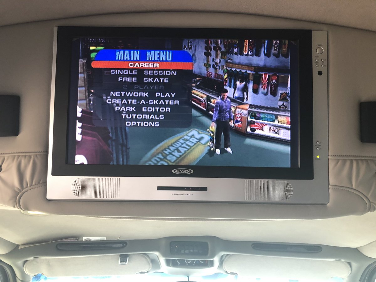 TaylorJDahl's tweet photo. Took out the VCR and PS2 is up and running in the van! @GMC #ExplorerVan https://t.co/XE7wPKAiUu