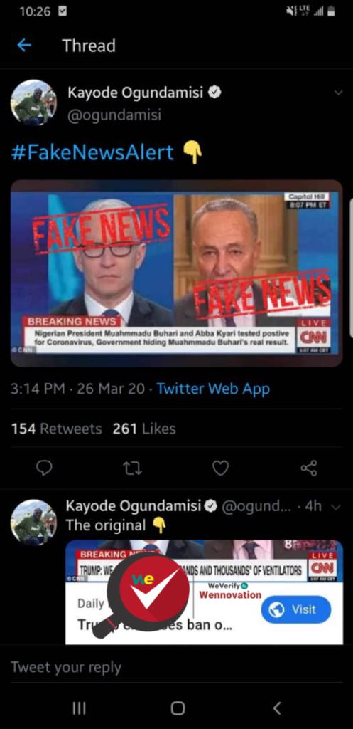 Wehub_verfy's tweet photo. Follow @Wehub_verfy
for verified news which is only shared after proper fact checking. 

#StayAtHomeAndStaySafe 
#COVID19 
#WEVerifyNG
#WEVerify
#CoronaUpdate https://t.co/hCw9Zsn9eM