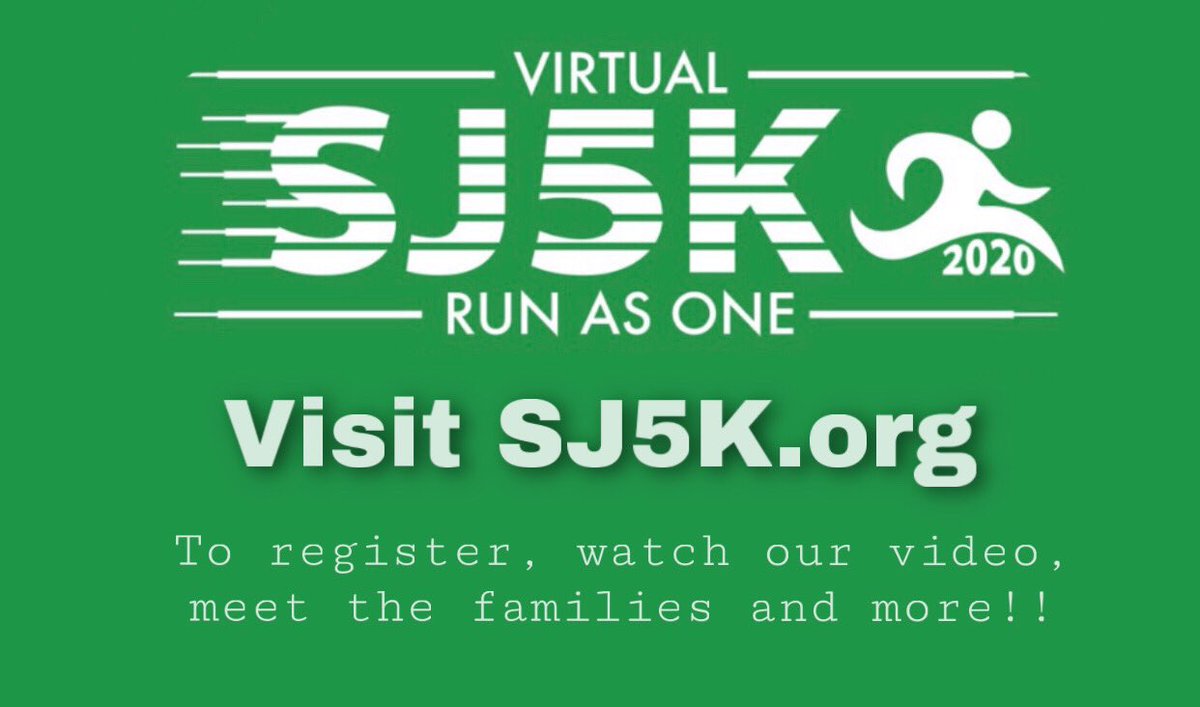 TheSJ5K's tweet photo. This year’s race is back and supporting 5 more amazing families in our community. 
Support them now by registering today &amp; watching our video at https://t.co/f3WTduRgSD! 🤍 https://t.co/0i8t8fmFBm