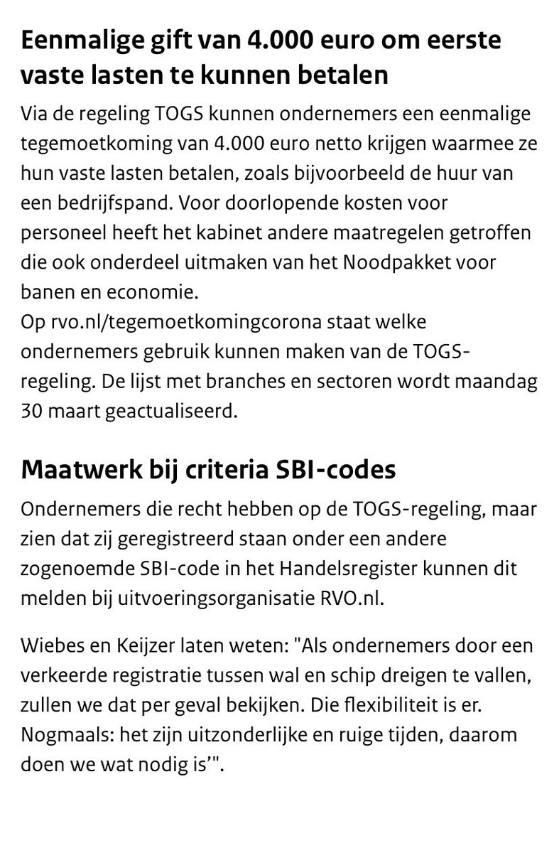Na storm van kritiek breidt kabinet noodregeling getroffen ondernemers uit #coronacrisis rijksoverheid.nl/actueel/nieuws…
