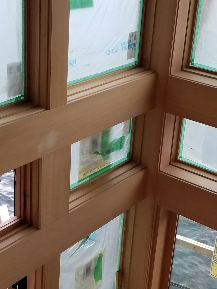 LBhammers's tweet photo. Fitting some seriously gorgeous v-grain #DouglasFir trims around the windows of CastleApple lately.
  Pictures struggle to convey the majesty &amp; magnitude of this increasingly rare material. https://t.co/rGd1qAtjzu