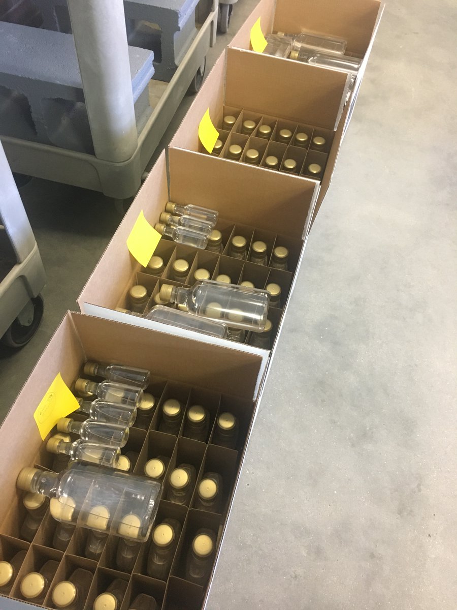 ko_distillery's tweet photo. The first 40 liters of hand sanitizer are awaiting FDA approval. Hopefully, we will start to send these out next week with much more to follow. https://t.co/NMxgyrDIet