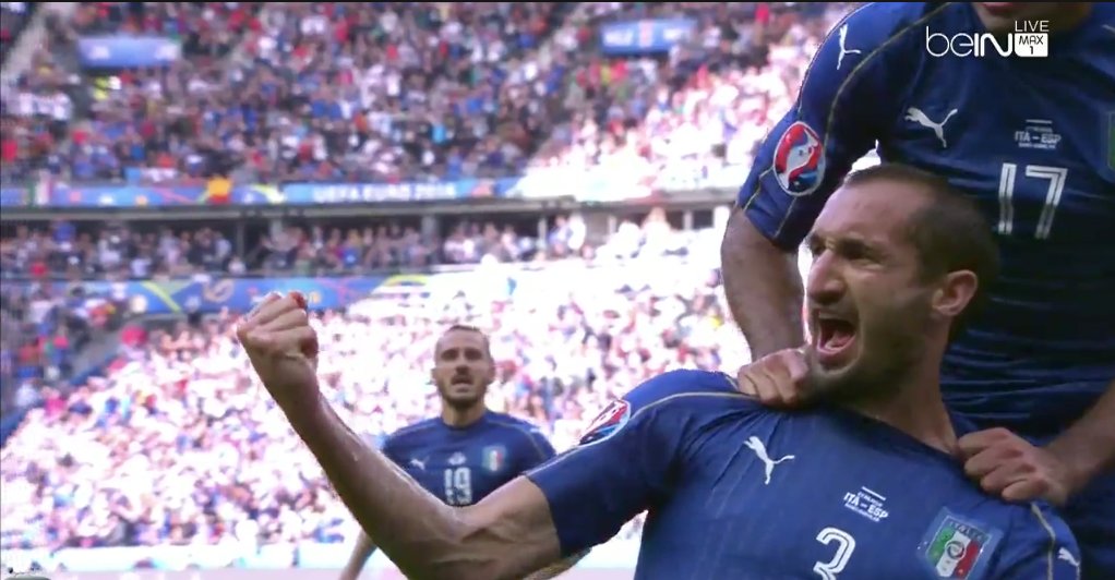 يورو 2016 أنتهى بإنتصار إيطاليا "كونتي" 2/0 على كتيبة إسبانيا المدججة بالنجوم 