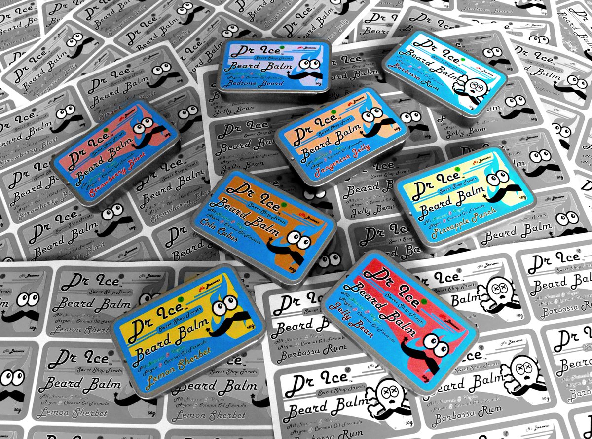 All new Vegan, Sweet Shop Treat, 50g Beard Balms available at etsy.com/shop/balmandwax #vegan #beard #beardcare #beardbalm