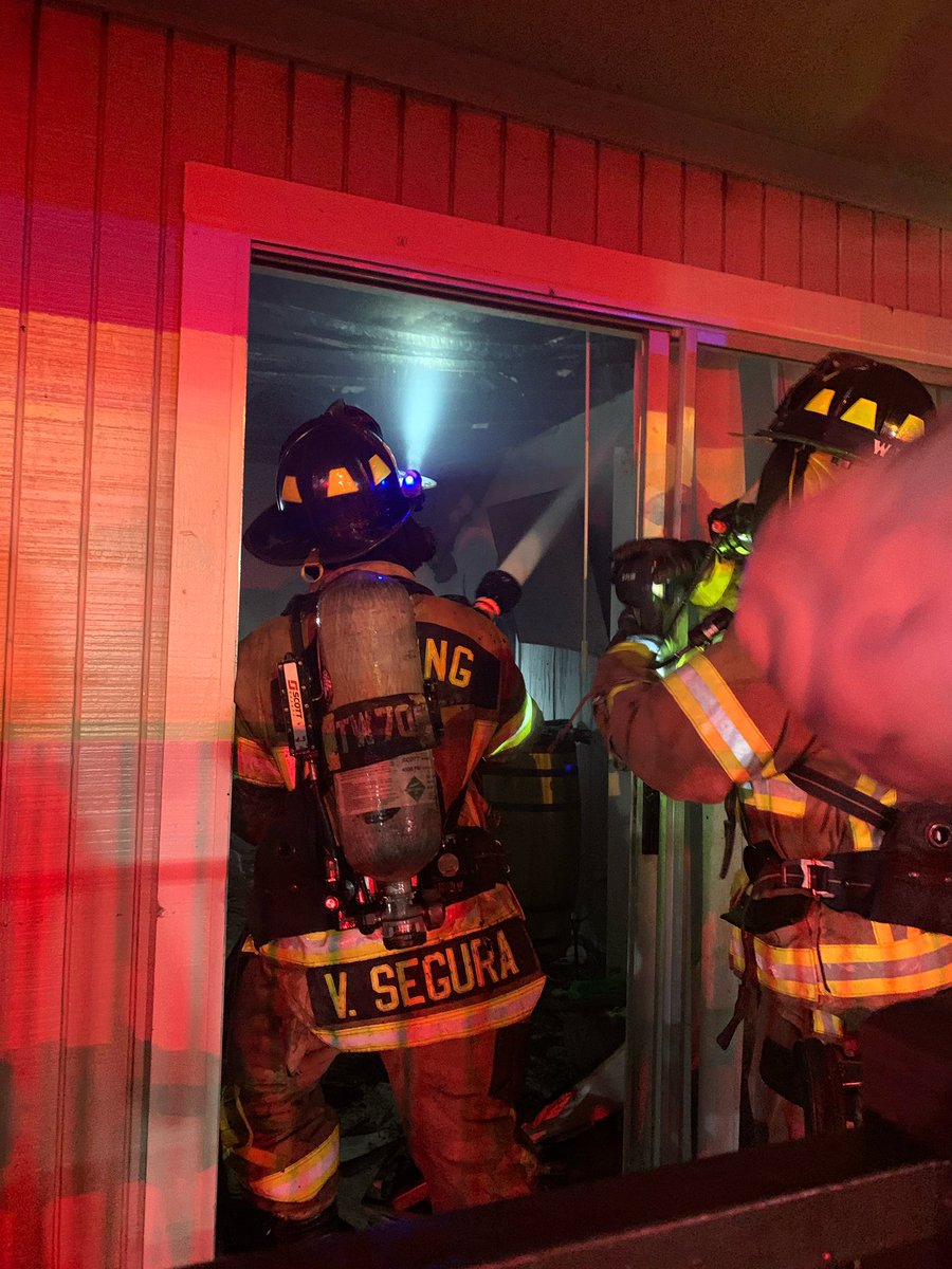 Springfdtx's tweet photo. While #COVID19 gets all the attention, your local #firefighters continue to battle flames. Spring’s Engine 77 and Tower 70 crews helped Ponderosa firefighters on this #mutualaid fire. 
H/T to firefighter Mark Millikin https://t.co/CQFh6XRokr