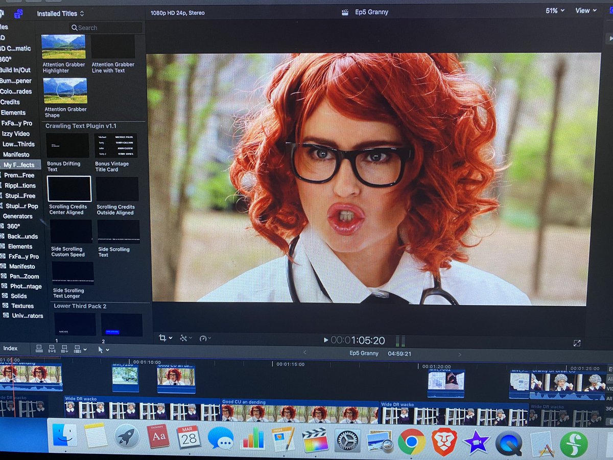 DeannaRashell's tweet photo. ALMOST READY TO DROP! Ep 5 “Granny’s In Quarantine: The Prank” These are some photos of the movie inside of the editing program. #covidcomedy #quarantinecomedy #Quarantine #SelfQuarantineComedy #SNLSkit #improvisation #GrannyComedy #FemaleDirector #AtlantaFilm #SoutheastActors https://t.co/ymB6l27yDP
