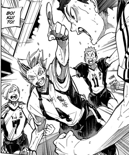 and well, every player and many characters in haikyuu fight their own heads, but as I'm only focusing on bokuto here I'm gonna say that if bokuto wants to be a pro, he needs to get rid of the emo mode, which is honesltly what is happening in this match