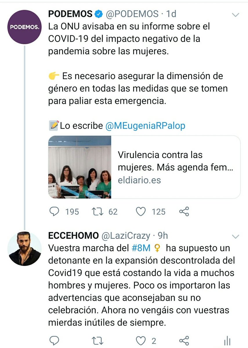 luttodibianco's tweet photo. Por este tuit me han suspendido la cuenta y me han dejado a cero los seguidores. Pero no me vais callar. Volveré a empezar y seguiré mi lucha contra el florero -salta cuarentenas- de la Ministra de Igualdad https://t.co/MOHMQPzhE8