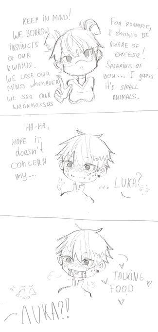 Promised bonus. Pre-story based on Au, where holders borrow their kwami's instincts 